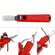 Resim Kauçuk Saplı Ayarlanabilir Tel Sıyırıcı Bıçak, 8-28mm PVC Kablo Yalıtım Sıyırıcı, Otomatik Üst Kelepçe, Yuvarlak ve Dikey Kesim için Döner Bıçak, Dayanıklılık 