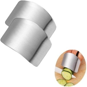 Resim 2li Metal Parmak Koruyucu Hızlı Ve Güvenli Kesme Paslanmaz Çelik Koruyucu Aparat Ahşap 
