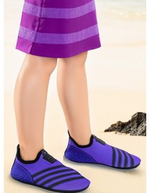 Resim Kiko Kids Enigma Havuz Plaj Kız Çocuk Deniz Ayakkabısı 7501 Mor - Siyah Mor - Siyah 