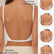 Resim 1 Adet Kadınlar İçin Seksi Sırtı Açık Askısız Sütyen - Dikişsiz, Şeffaf Olmayan Göğüslikler, Ayarlanabilir Omuz Askıları, İnce Kesim, Düğün, Resmi ve Akşam Elbiseleri için - Telsiz Gerektirmez, Özel Günler İçin Lingerie & Abiye Sütyeni, Modern Tasarım, Rahat Kullanım 
