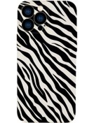 Resim mooodcase Iphone 13 Pro Uyumlu Zebra Pattern Kamera Lens Korumalı Darbe Emici Silikonlu Lansman Kılıf 