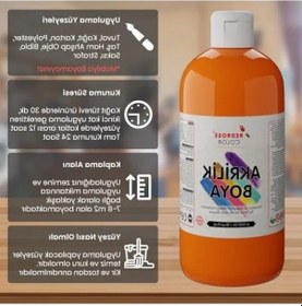 Resim Dayanıklı Turuncu Akrilik Boya 500 Gr 0.2 L 