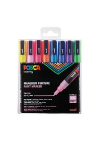 Resim Uni Posca 0.9-1.3 Su Bazlı Poster Markörü Simli Renk 8'li 