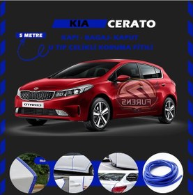 Resim Kia Cerato Oto Araç Kapı Koruma Fitili 5metre Parlak Mavi Renk 