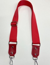 Resim Karantuhafiye Derili Palaska Askı / Polyester Palaska Askı / Palaska Sap / Polyester Çanta Sapı Kırmızı Kırmızı 