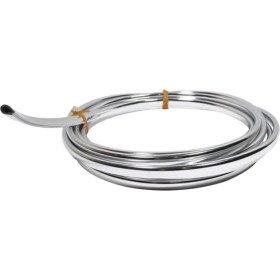 Resim Trend Garaj U Tip Geçmeli Krom Nikelaj Şerit Krom Silver Kalın 5 Metre 