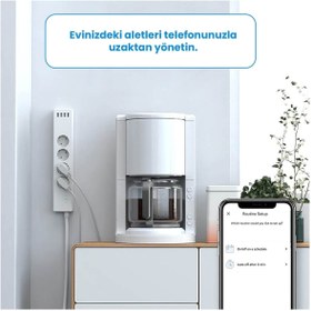 Resim Meross Wi-fi Uzaktan Kontrollü Akım Korumalı 4 Usb Girişli Akıllı 4lü Priz 