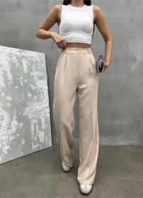 Resim Kadın Palazzo Pantolon Dabıl Kumaş Taş 