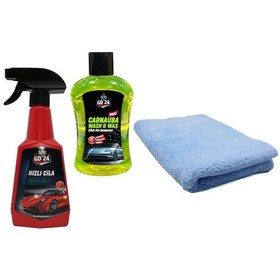 Resim Gd24 Hızlı Cila(500 ML) + Mikrofiber Havlu + Cilalı Şampuan(1 Lt) 