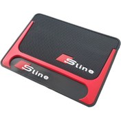 Resim caraks Kaydırmaz Silikonlu Ped Araç Göğüs Torpido Ev Ofis Çok Amaçlı S-Line Desen 17,5 cm x 13 cm 