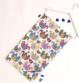 Resim Bebe Müslin %100 Pamuklu Fil Desenli Gri 