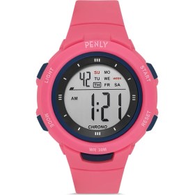 Resim Penly 8217 Su Geçirmez Dijital Çocuk Kol Saati Model Pembe +4 Renk Kronometre-Alarmlı 