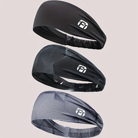 Resim 3 adet Yaz Serinletici Spor Bandı, Buz İpek Nefes Alabilen Punk Güzel Bandı, Fitness, Outdoor Sporlar, Koşu, Yoga için 