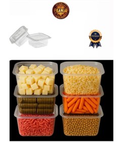 Resim figanlar ambalaj yüksek kalite Plastik Sızdırmaz Kap 500 Gr Kullan At Tek Kullanımlık Plastik Kapaklı Kase 4 Adet 