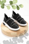 Resim Bambi Siyah Streç Kadin Sneaker K01212020717 Bambi