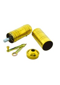 Resim Ludıa Pirinç El Yapımı Kahve Karabiber Değirmeni Öğütücü 4,5cmx22cm Sarı 