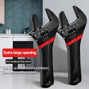Resim NEWSHARK Ayarlanabilir Anahtar, Büyük Açılı, Çift Amaçlı Tesisat ve Vidayı Çıkarma Aracı, Krom Vanadyum Çelik, Kısa Sap, Yüksek Sertlik, Ev ve Endüstriyel Kullanım İçin 