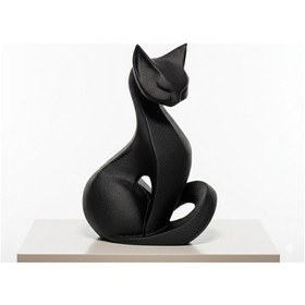 Resim Zarif Kedi - Minimalist Heykel - 11 Cm - 3d Baskı 