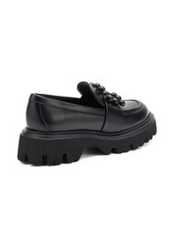 Resim Oxford/ayakkabı Kadın 85l2 Frau Seta Chunky Mocassin Nero Siyah 