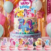 Resim My Pony 13 Parça Parti Bayrakları Küçük Evcil Hayvan Temalı Doğum Günü Süslemeleri ve Günlük Dekorasyonlar için Pony Bayrakları, Çok Amaçlı Festival Kutlamaları Okula Dönüş Sezonu Mezuniyet Öğretmenler Günü 
