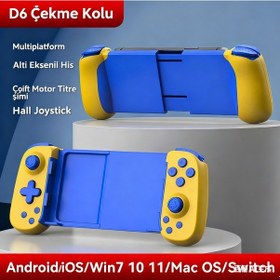 Resim Sarı Ve Mavi Kablosuz Bluetooth Oyun Kumandası - Nintendo Switch, Android, İos, Pc Uyumlu 