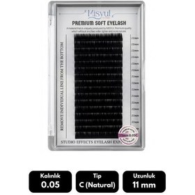 Resim Misyul 0.05c Natural Kıvrım 11 Mm Soft Eyelash Doğal İpek Kirpik 16'lı 