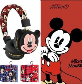 Resim Disney Mickey Minnie Bluetooth Kulaklık Hıfı Ses Katlanabilir Mikrofonlu Kablosuz Kulaklık4.0stereoıpx4 - Ip5xvar6 Saat Minnie Kulak Üstü 