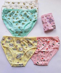 Resim Kota 3402 Kız Çocuk Renkli Desenli Slip Külot 12 Adet 001 