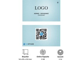 Resim Nfc ve Qr Kod Özellikli Dijital Kartvizit 