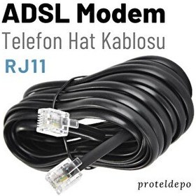 Resim Irenis 15 Metre ADSL VDSL Modem RJ11 Köken Telefon Kablosu 
