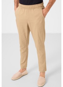 Resim Tommylife Koyu Bej Standart Fit Dokuma Hafif Esnek Chino Erkek Pantolon - 82177 KOYU BEJ 