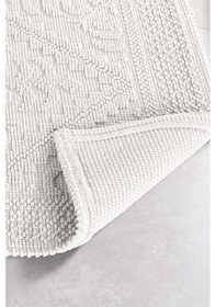 Resim Soley Violeta 2'li Banyo Paspas Seti Kaymaz Taban %100 Pamuk 60x100 - 50x60 Cm Beyaz 