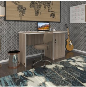 Resim Kenzlife Ofis Masası Yoko Ono Crd Sağ 75 150 60 Kilitli Kapaklı Dolap Eşkenar Bilgisayar Çalışma Masası 