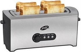 Resim GoldMaster Morning İnox Geniş Ekmek Hazneli 7 Seviyeli Buz Çözme Özellikli Ekmek Kızartma Makinesi 