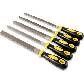 Resim Keneth 5 Parça Uzun (30 Cm) Yüksek Kalite Eğe Seti (Ergonomik Saplı Uzun Boy) 