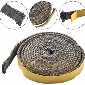Resim Kendinden Yapışkanlı Siyah Düz Ocak İpi - 10/15/20mm, Şömine Kapıları & Hava Arıtıcılar için Cam Mühür, Kolay Kurulum, Güç Gerektirmez, 6.5ft 