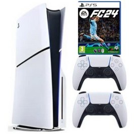 Resim Sony Playstation 5 1 TB Slim Cd Edition Konsol + 2. Ps5 Kol + Ps5 Fifa 24 - Fc 24 Oyunu (İthalatçı Garantili) Kol Rengi Seçilebilir