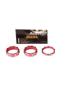 Resim Neco Bisiklet Boğaz Altı Bilezik 1-1/8 Spacer-r 28.6 Kırmızı Gidon Spacer Seti 3'lü Kırmızı 