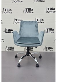 Resim Maki Çalışma Ve Çocuk Koltuğu Krom Yonca Ayak Su Yeşili 