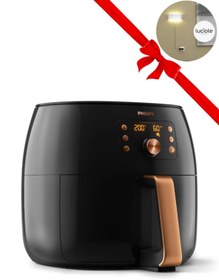 Resim Philips Premium Tasarım XXL 7,3LT Aile boyu orijinal 2225W Airfryer + Luciole Beyaz Lambader 