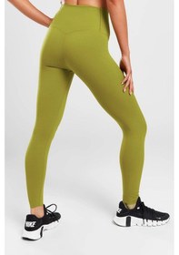 Resim Nike Dri Fit Zenvy Gentle Support High Waisted 7/8 Leggings Kadın Yüksek Bel İç Cepli Spor Tayt Yosun Yeşili Koyu Yeşil 
