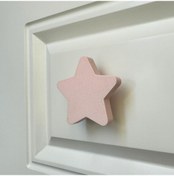 Resim Pomerol Pembe Yıldız Dolap Kulpu - Çocuk Odası, Mutfak, Banyo İçin Şık, Dayanıklı Ve Sevimli Mobilya Kulp 