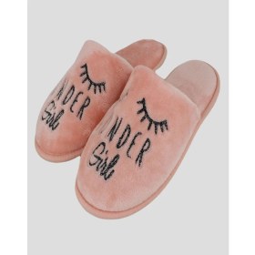 Resim KİİPİ - Wonder Girl Yazılı Pudra Kadın Ev Terliği 