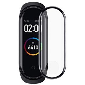 Resim Microsonic Xiaomi Mi Band 3 Tam Kaplayan Temperli Cam Full Ekran Koruyucu Siyah 