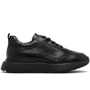 Resim Derimod Erkek Siyah Bağcıklı Kalın Tabanlı Deri Sneaker,Kışlık Spor Ayakkabı 25WFD641114 