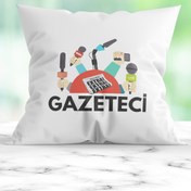 Resim WixelArt Gazeteci Baskılı Yastık 