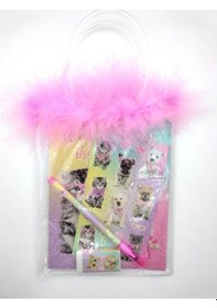 Resim Dolphin Studio Pets Tüylü Pvc Çantalı Kırtasiye Seti Pt-7746 