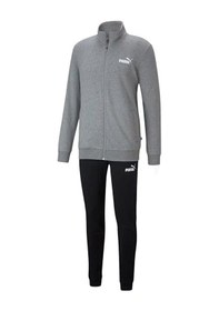 Resim Puma Clean Sweat Suit Erkek Günlük Eşofman Takımı 58584003 Gri 58584003 Gri 