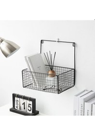 Resim Wessdizayn Wd109 Minimalist Kafes Tel Tasarımlı Metal Duvar Rafı 