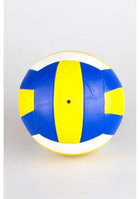 Resim Abbetc Dikişli Voleybol Topu Sarı Lacivert Yumuşak Deri Salon Antrenman Topu Sarı - Lacivert 